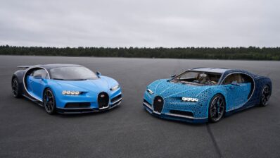 Bugatti Chiron fabricado con piezas de Lego