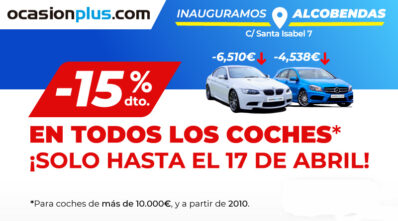 15% de descuento en coches de más de 10.000 euros hasta el 17 de abril