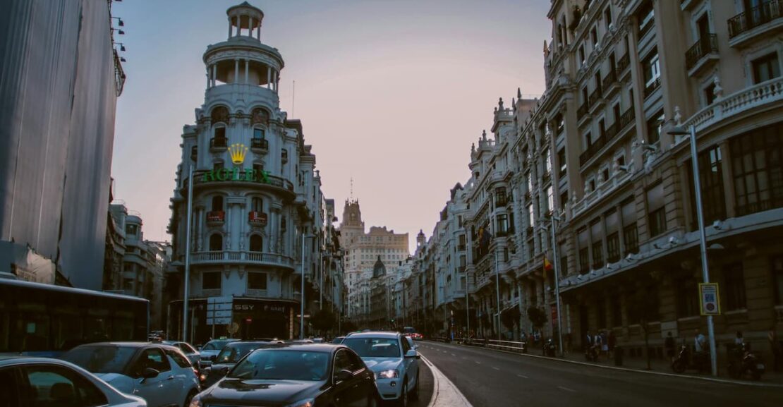 Coches en el centro de Madrid