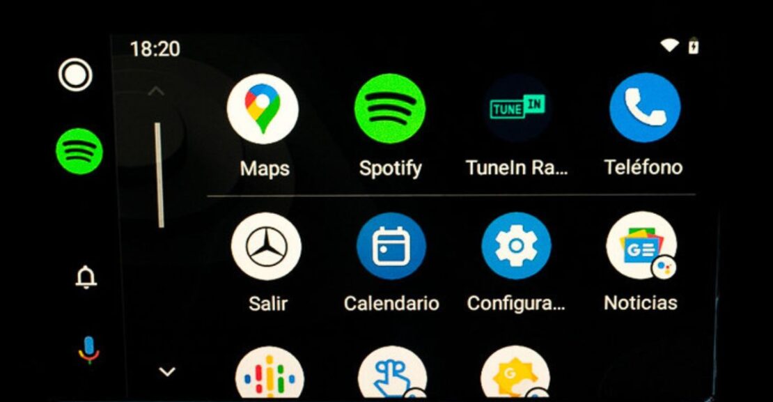 Pantalla con sistema Android Auto