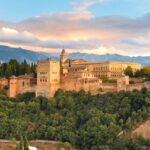 Atardecer en la Alhambra en Granada